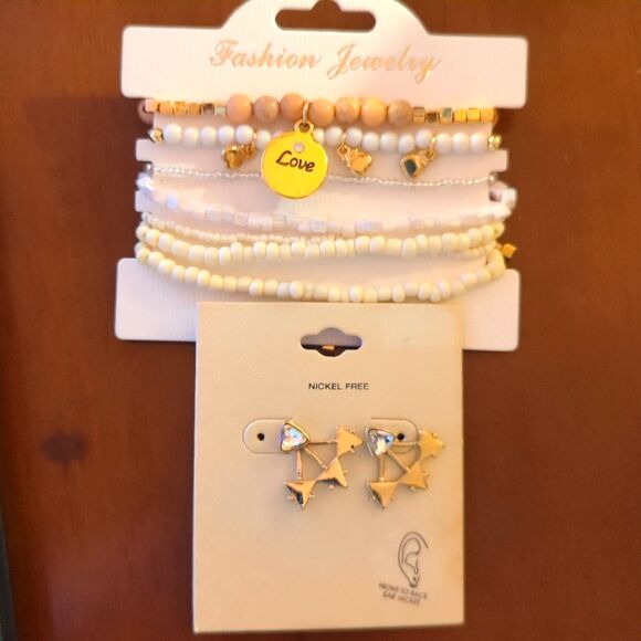 Bohemian Jewelry Bundle – Beaded Bracelets and Nickel Free Earrings - NWT - Picture 1 of 5